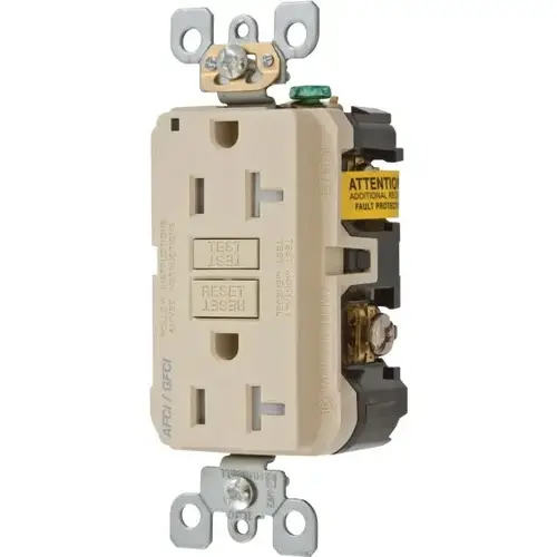 20 Amp 125 Volt Combination Tamper-Resistant Afci/Gfci Receptacle (Ivory) 20 Amp 125 Volt Combination Tamper-Resistant Afci/Gfci Receptacle (Ivory)