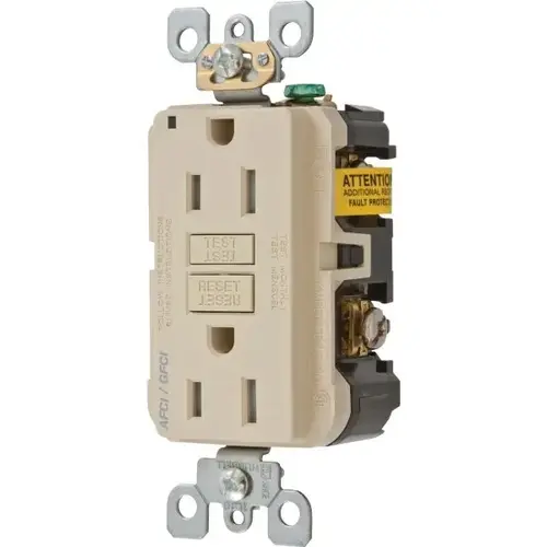 15 Amp 125 Volt Combination Tamper-Resistant Afci/Gfci Receptacle (Ivory)