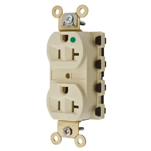 Snap-On 20 Amp 125 Volt Hospital-Grade Snapconnect Duplex Standard Outlet (Ivory) Snap-On 20 Amp 125 Volt Hospital-Grade Snapconnect Duplex Standard Outlet (Ivory)