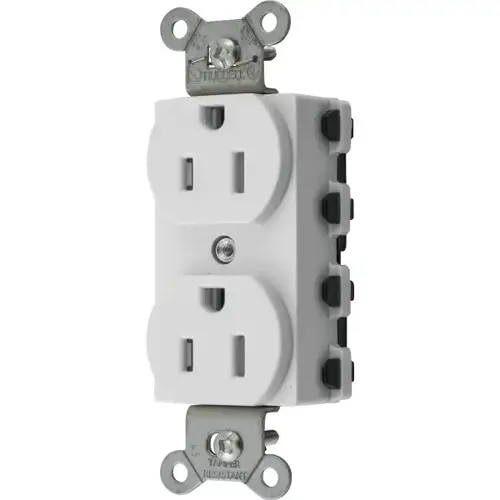 Snap-On 15 Amp 125 Volt Heavy Duty Snapconnect Duplex Standard Outlet (White) Snap-On 15 Amp 125 Volt Heavy Duty Snapconnect Duplex Standard Outlet (White)