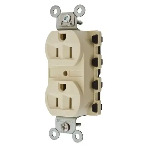 Snap-On 15 Amp 125 Volt Extra Heavy Duty Snapconnect Duplex Standard Outlet (Ivory) Snap-On 15 Amp 125 Volt Extra Heavy Duty Snapconnect Duplex Standard Outlet (Ivory)