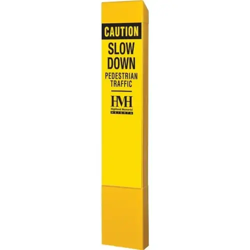 Media Bollard Cover, Yellow Custom