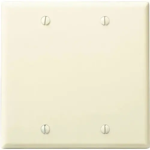 2-Gang Blank Wall Plate Ivory 2-Gang Blank Wall Plate Ivory