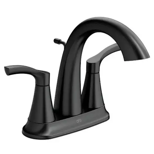 Ash Matte Black Two-Handle High Arc Bathroom Faucet Ash Matte Black Two-Handle High Arc Bathroom Faucet