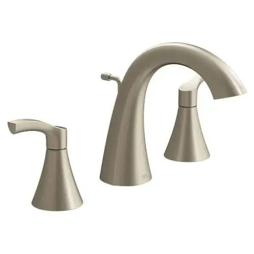 Ash Brushed Nickel Two-Handle High Arc Bathroom Faucet Ash Brushed Nickel Two-Handle High Arc Bathroom Faucet