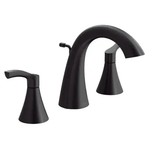 Ash Matte Black 2-Handle High Arc Bathroom Faucet Ash Matte Black 2-Handle High Arc Bathroom Faucet