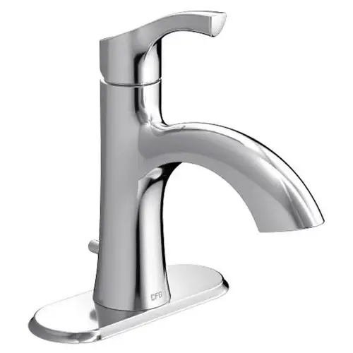 Ash Chrome One-Handle Low Arc Bathroom Faucet Ash Chrome One-Handle Low Arc Bathroom Faucet