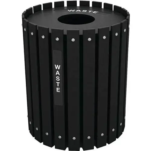 32 Gal. Round Waste Bin (Black) 32 Gal. Round Waste Bin (Black)