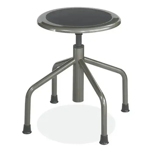 Diesel Stool, Low Base Without Back, 16" To 22" High, Black Seat Diesel Stool, Low Base Without Back, 16" To 22" High, Black Seat