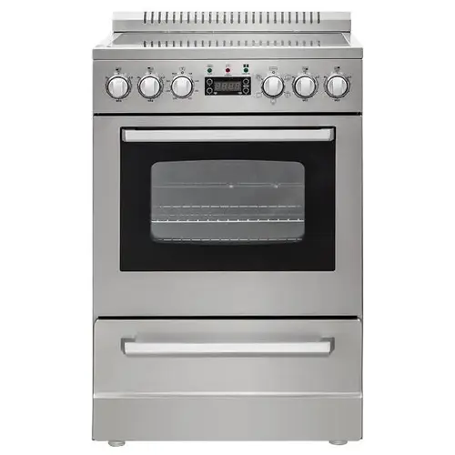 Elite Series 24 In. 2.3 Cu. Ft. Smooth Electric Freestanding Range, Manual Clean, Stainless Steel, ADA