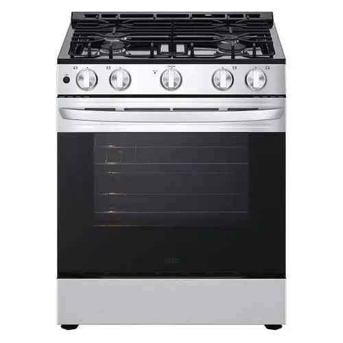 30 In. 5.8 Cu. Ft. 4 Burner Gas Slide-In Range With Super Boil And Easy Clean, Steam Clean, Stainless Steel, ADA