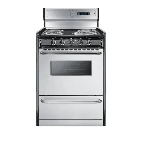 24 Inch Wide Electric Range In Stainless Steel Tem630bkwy