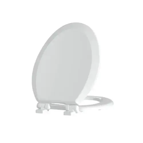 Premium Wood Elongated Closed-Front Slow Close Toilet Seat, White Premium Wood Elongated Closed-Front Slow Close Toilet Seat, White