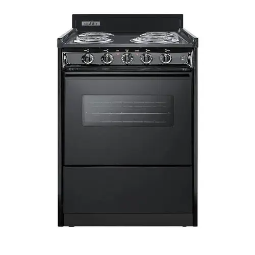 24 Inch Wide 220v Electric Range In Black Tem610cw