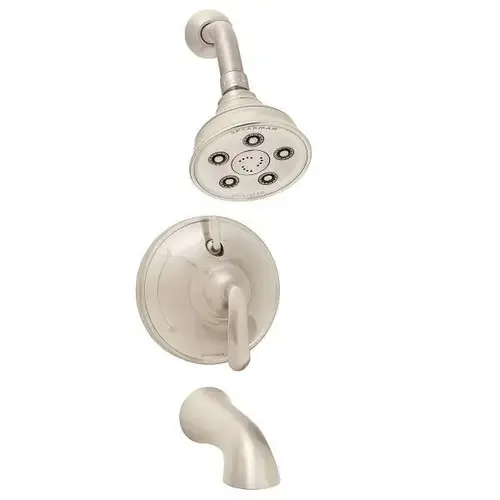 Caspian Sm-7430-P-Bn Shower And Tub Combination With Diverter Valve Nickel