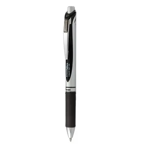 Energel Rtx Gel Pen Retractable Medium .7mm Black Ink Black/Gray Barrel Energel Rtx Gel Pen Retractable Medium .7mm Black Ink Black/Gray Barrel