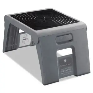 Cramer, Inc 50051PK82 Folding Step Stool, 300lb Cap, 14w X 11 1/4d X 9 3/4h, Slate