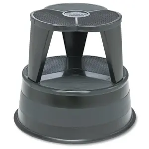 Cramer, Inc 100192 Kik-Step Steel Step Stool, 350 Lb Cap, 16" Dia. X 14 1/4h, Black