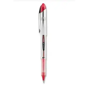 Uni-Ball 69023 Hybrid Gel Pen Stick Bold 0.8 Mm Red Ink White/Red/Clear Barrel