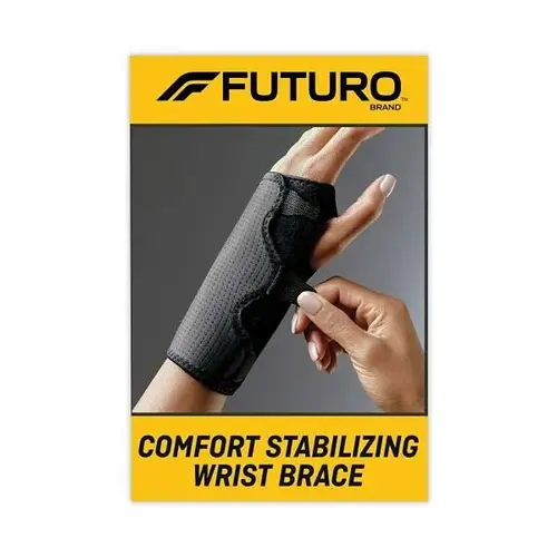 Adjustable Reversible Splint Wrist Brace, Fits Wrists 5.5" To 8.5", Black Adjustable Reversible Splint Wrist Brace, Fits Wrists 5.5" To 8.5", Black