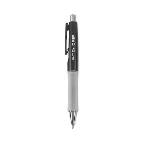 Dr. Grip Ballpoint Pen Retractable Medium 1 Mm Black Ink Black Barrel