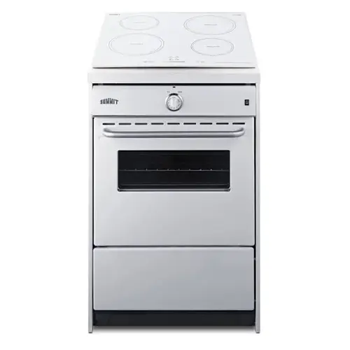 24" Wide Slide-In Style 220v Electric Range In White 24" Wide Slide-In Style 220v Electric Range In White