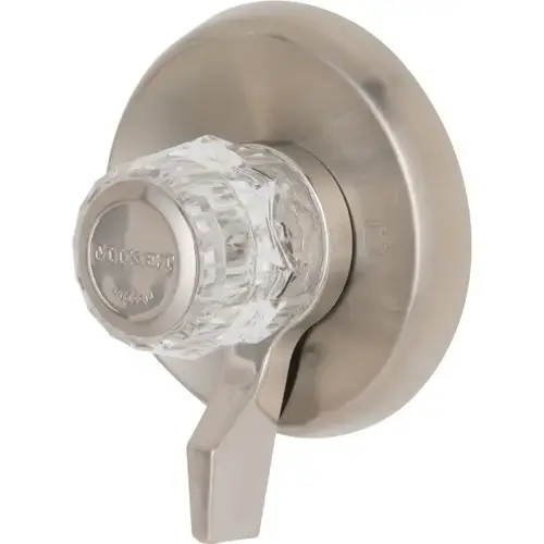 Valve Trim Kit, Metal And Acrylic Handles, Satin Nickel