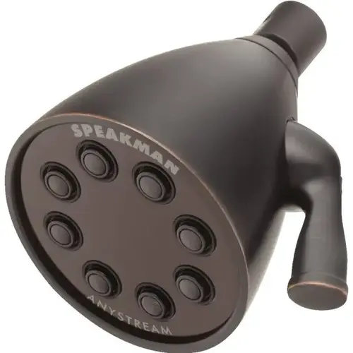 Icon Showerhead, Multi-Function, 8 Plunger Nozzles, 2.5 Gpm, Orb Bronze