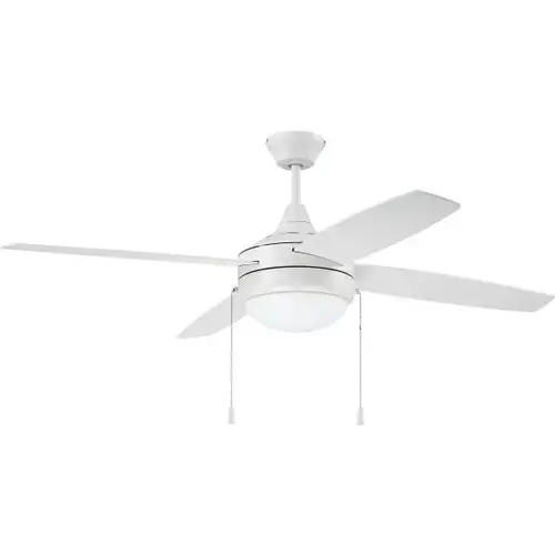 Phaze 52 In. 4-Blade LED Ceiling Fan With Light (White)