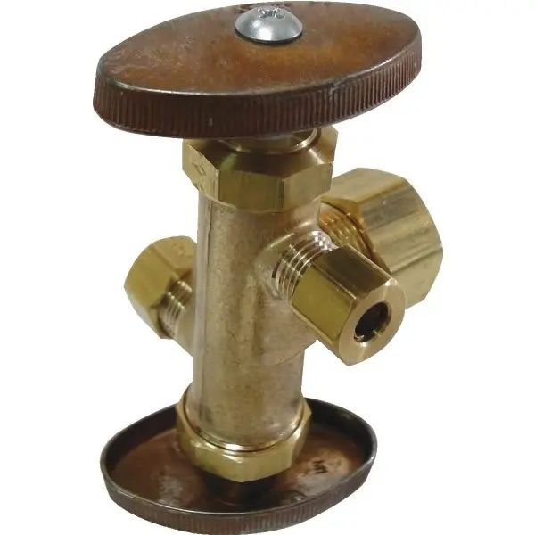 GENERIC PRIVATE BRAND Brasscraft Replacement For Multi-Turn Dual Outlet/Dual Shutoff Stop Valve 1/2 GVS-1053