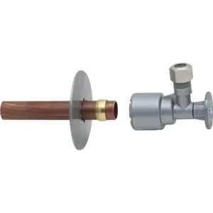 FLOWTITE PO5-3 R Push On Angle Stop Valve 1/2" Push-To-Connect X 3/8" Compression