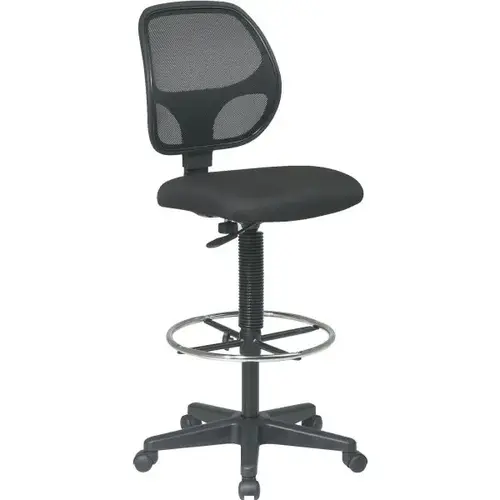 Worksmart Deluxe Mesh Black Back Drafting Chair Worksmart Deluxe Mesh Black Back Drafting Chair