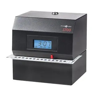 Pyramid 3700 Black Heavy-Duty Time Clock And Document Stamp 8 Inch