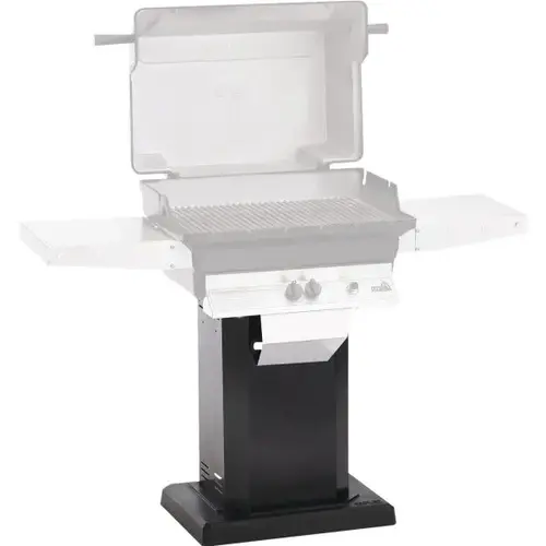 Aluminum Pedestal W/ Flat Patio Base (Black) Aluminum Pedestal W/ Flat Patio Base (Black)