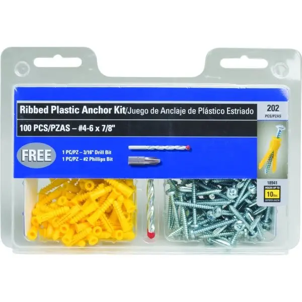 GENERIC PRIVATE BRAND Wellsco 202-Piece Plastic Anchor Kit 21-9625 GENERIC PRIVATE BRAND Wellsco 202-Piece Plastic Anchor Kit 21-9625