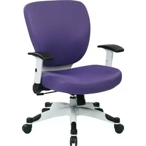 Space Seating 5200W-512 Professional Deluxe Task Chair , White Frame And Purple Color Seat