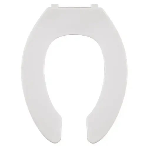 Heavy Duty Plastic Toilet Seat Elongated Open Front Without Lid