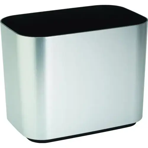 8 Quart Contempo Trash Can Silver 8 Quart Contempo Trash Can Silver