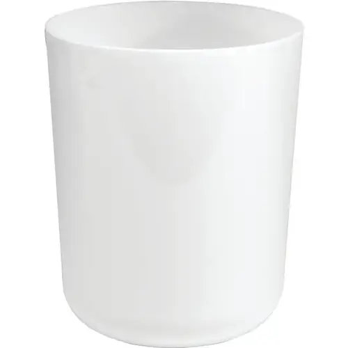 8 Quart Laquerware Trash Can White