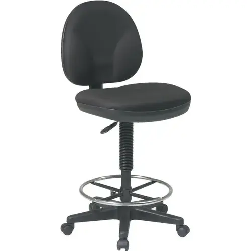 Worksmart Sculptured Seat And Back Drafting Chair Black