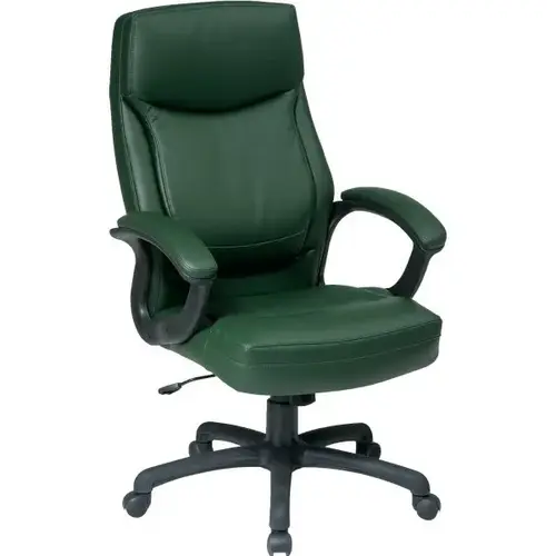 Worksmart High Back Eco Leather Office Chair (Dark Green)