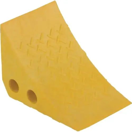 Recycled Yellow Plastic Wheel Chock 7-1/2w X 7-1/2h X 10-1/4"L Recycled Yellow Plastic Wheel Chock 7-1/2w X 7-1/2h X 10-1/4"L