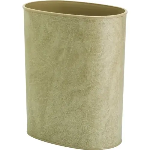 13 Quart Leatherette Trash Can Antique White