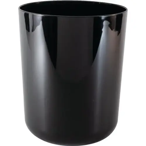 8 Quart Laquerware Trash Can Black