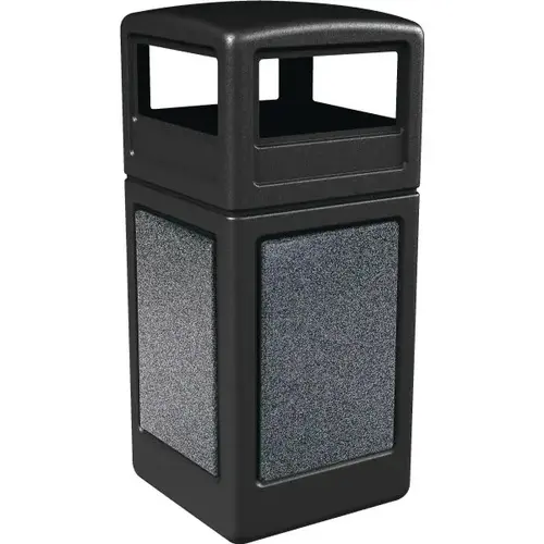 Stonetec 42 Gal. Decorative Trash Can, Pepperstone Panel Stonetec 42 Gal. Decorative Trash Can, Pepperstone Panel
