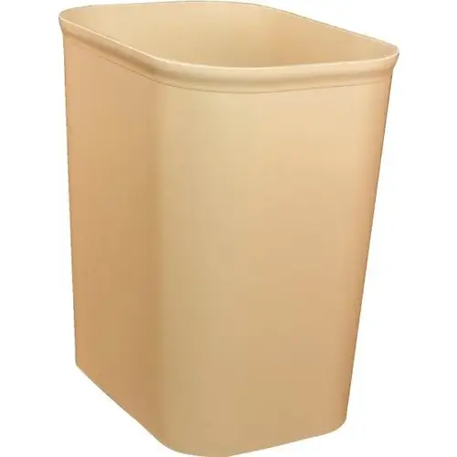 Fire Retardant 8 Quart Ul Approved Wastebasket - Plastic - Beige