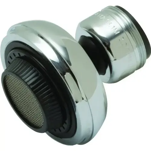 Bubble Stream Dual Thread Compact Swivel Spray Chrome Aerator 1.8 Gpm