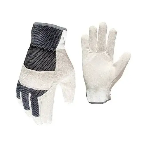 Suede Leather Palm With Mesh Back Work Gloves - X-Large