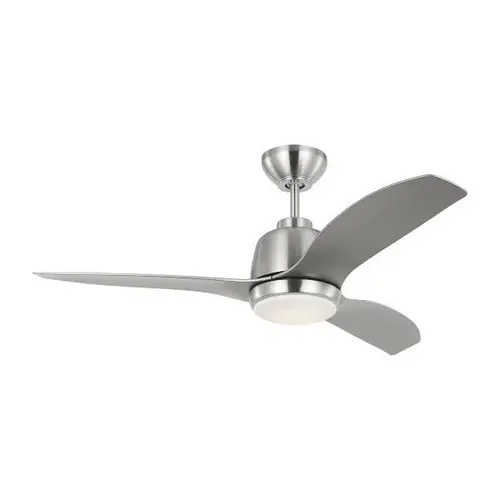 Avila 44" LED Silver Ceiling Fan With Silver Blades