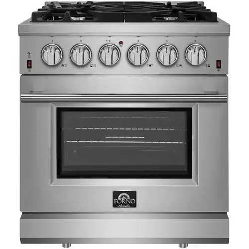 Massimo 30 Inch Gas Range Stainless Steel, 5 Burners, 68,000 BTU
